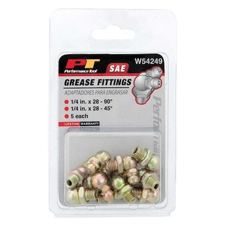 Performance Tool Wilmar 243122 0.25 x 28 in. Thread Grease Fittings - Pack of 10 243122